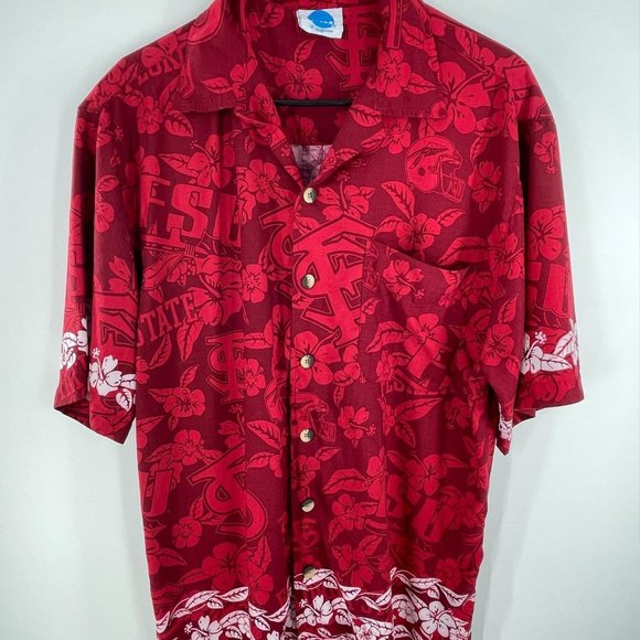 NCAA FLORIDA STATE HAWAIIAN BUTTON DOWN SHIRT - Picture 1 of 4